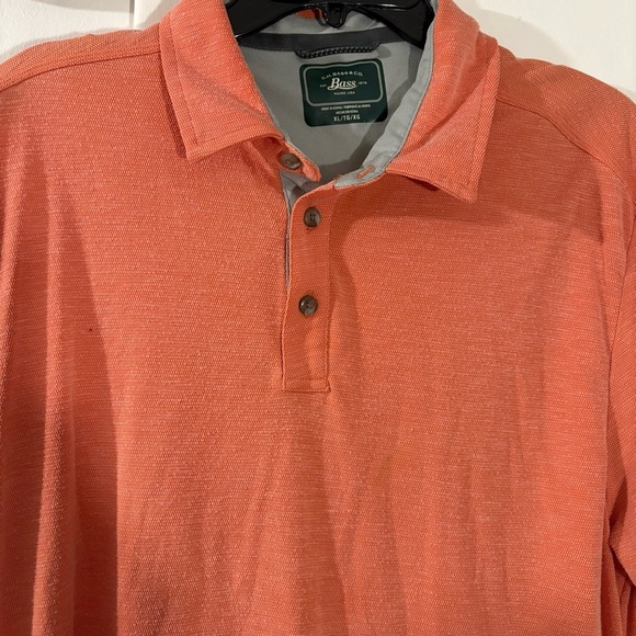 G.H. BASS & CO. Mens Orange Polo Shirt Sz XL Golf Fishing Outdoors Preppy - Picture 4 of 10